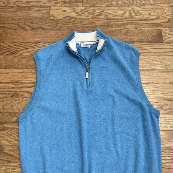 Peter Millar Blue V-Neck Sweater Vest - Picture 3 of 6